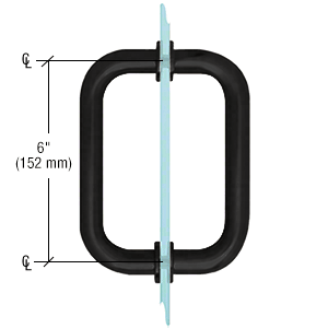 Matte Black 6 Tubular Back-to-Back Pull Handles